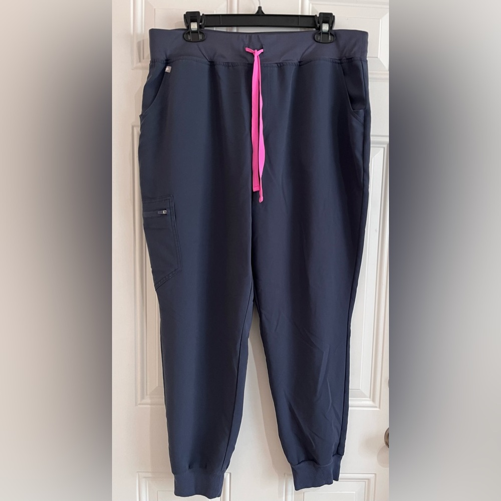 FIGS Zamora Scrub Set Jogger Pants & Shirt Top Night Sky Blue Women 2XL Medical - Picture 10 of 16